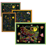 Pre Print A4 Scratch Art Sheet - 1 Piece                                             